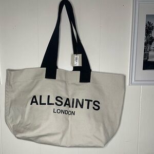 ALLSAINTS Acari Tote Bag- Pampas white. NWT